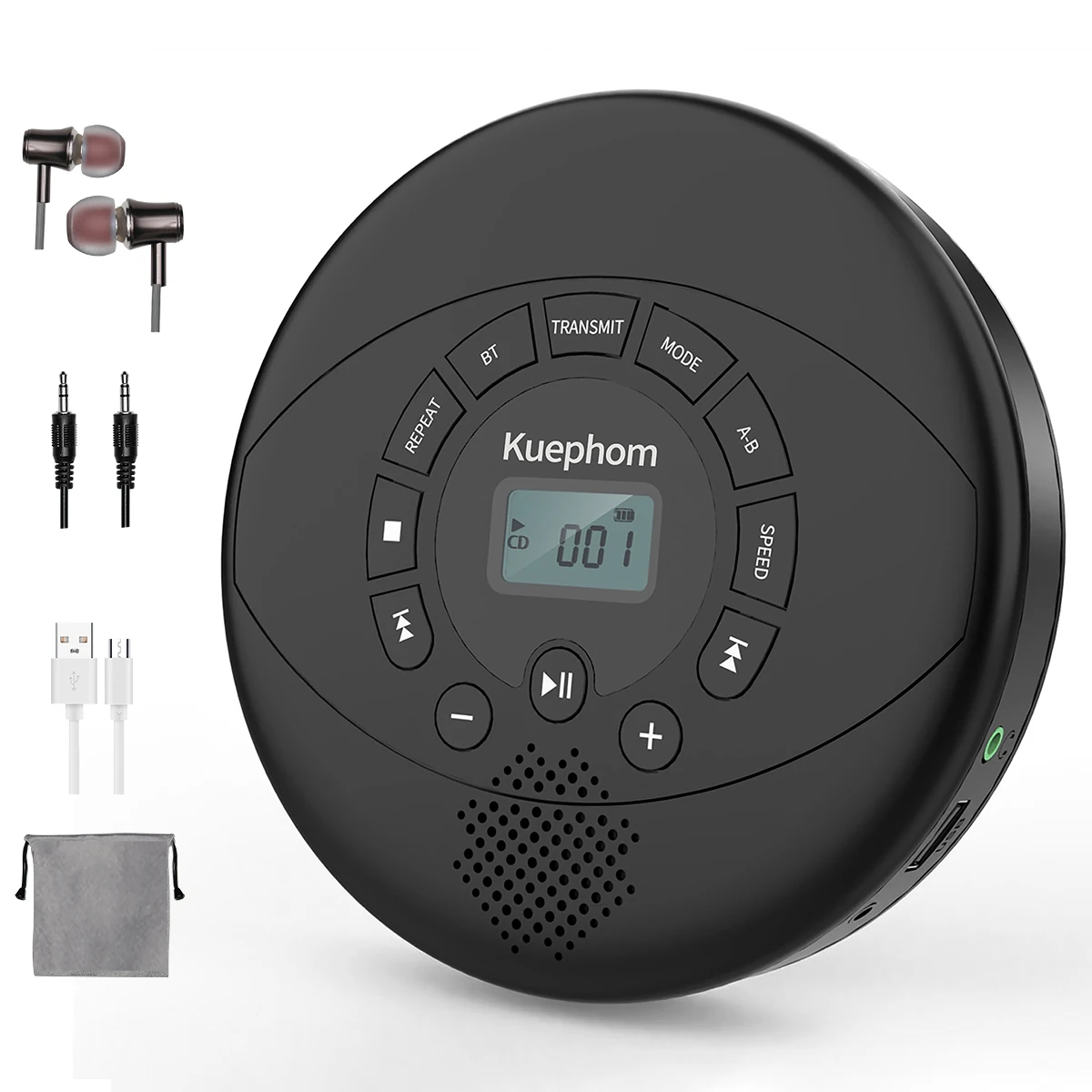 portable cd player with bluetooth rechargeable discman with speaker and earbuds walkman cd with speaker and bluetooth transmiter