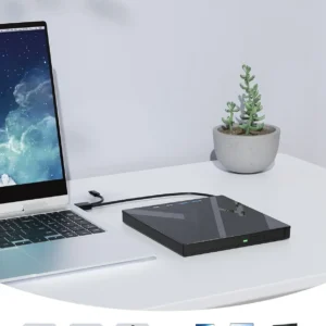 7 in 1 External Bluray Optical Drive for Laptop PC USB 3.0 Type-C BD DVD CD-RW Player Portable Burner with SD/TF Card Slot