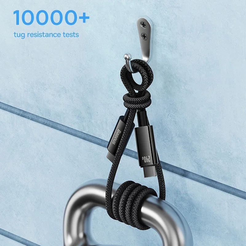 Baseus 240W USB C Cable for iPhone 17 16 15 Plus Pro Max Supercharge for Macbook Fast Charger Type C Cable for xiaomi Samsung