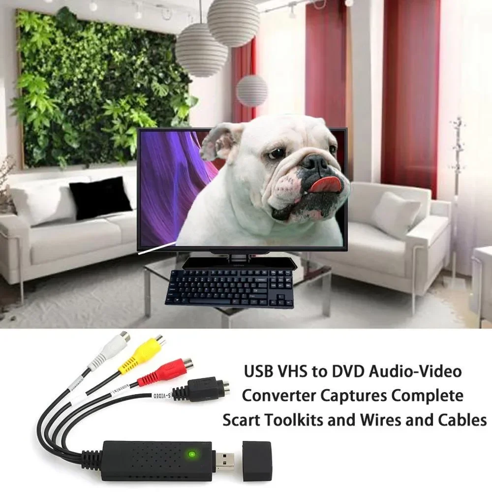 Video card USB2.0 VHS To DVD Converter Convert Analog Video To Digital Format IPTV Audio Video game VHS Record Capture Card