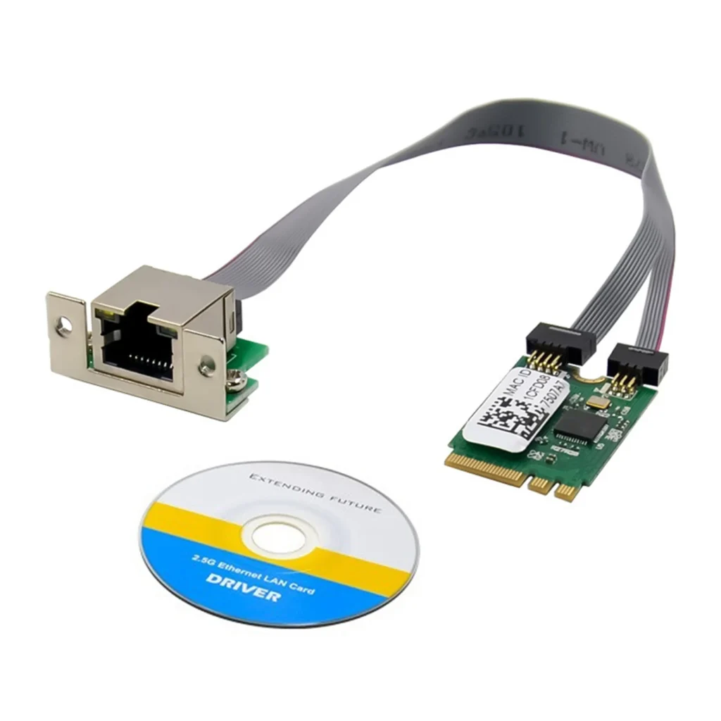 kf-S5169b303f1194772ac20e90e2b710117i M.2 A+E KEY 2.5G Ethernet LAN Card RTL8125B Industrial Control Network Card PCI Express Network Adapter