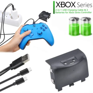 1400mAh Rechargeable Xbox Controller Battery Pack+Type C Cable for Xbox Series X, Xbox Series S Remote Gamepad