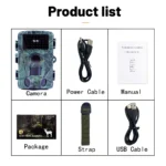 60MP WIFI Outdoor Hunting Trail Camera PR1600 4K Wildlife Cam Track Motion Activated Infrared Night Vision Waterproof Photo Trap