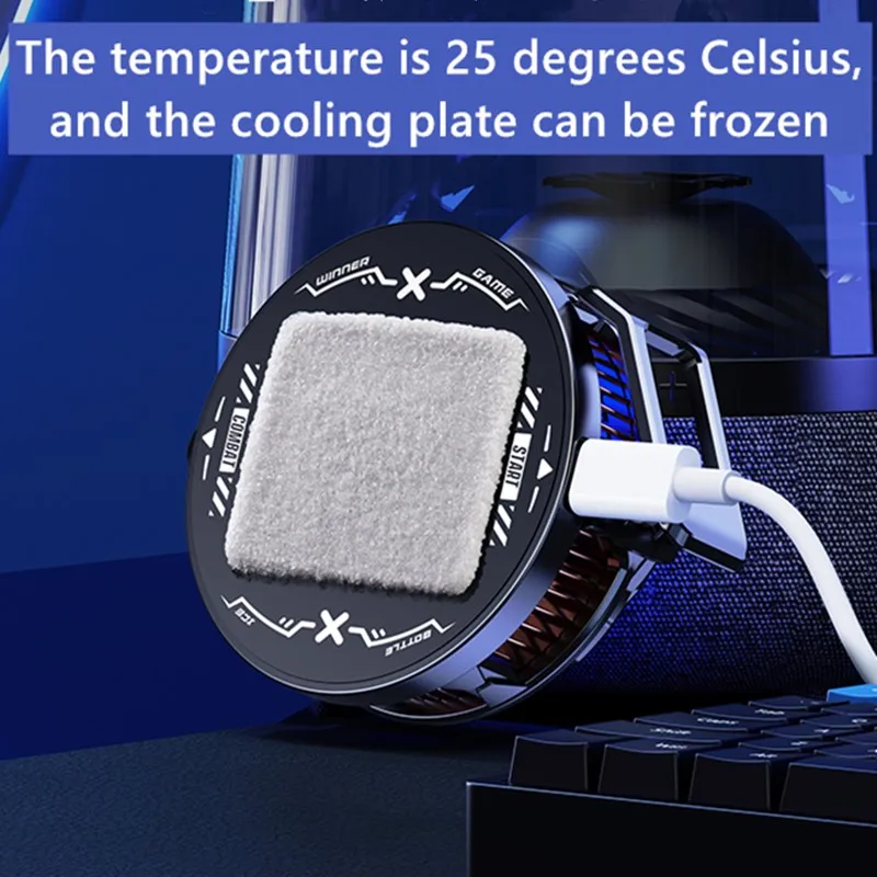 FS03 magnetic semiconductor mobile phone radiator 15W strong cooler, can rotate the back clip mobile phone game cooling fan