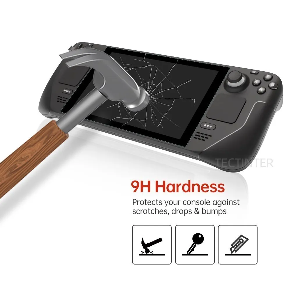 Premium Tempered Glass for Valve Steam Deck Game Console 9H Screen Protector Anti-Scratch Guard Film for Steam Deck Accessories
