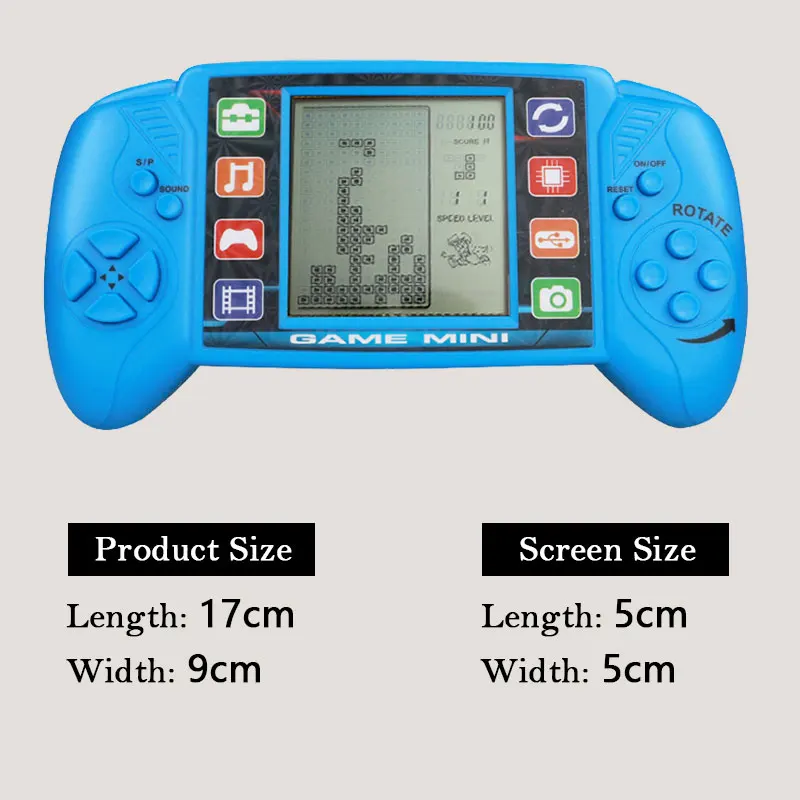 Portable Classic Handheld Game Players Puzzle Nostalgic Game Console Children Educational Electronic Toys Large Screen