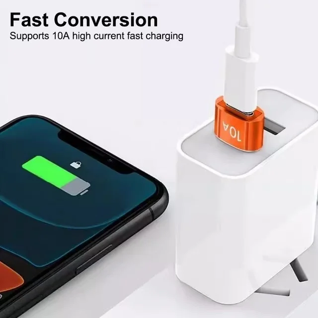 USB To Type-C Adapter 10A OTG USB 3.0 Type C Male To USB Female Converter Fast Charging Data Transfer For Macbook iphone Samsung
