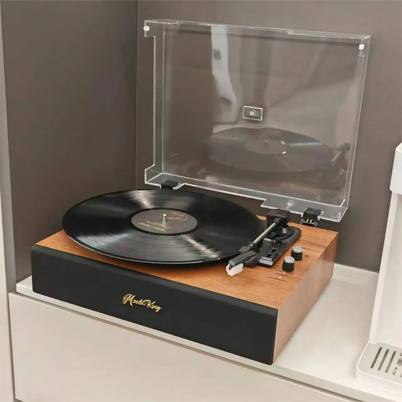 kf-S5e353adabab640be91c2ff3185fcaa35g Vinyl Record Player T03 3-Speed Bluetooth Suitcase Portable Belt-Driven Record Player with Built-in Speakers RCA Line Out AUX in