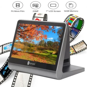 48MP 7 inch LCD Film Slide Scanner Converter Photo Digital Image Viewer Built-in 16GB Memory For 135 Film/126KPK