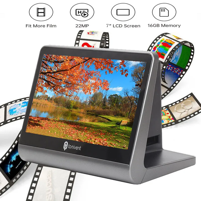 kf-S643b720f241a407eb81c4da4db56a35c4 48MP 7 inch LCD Film Slide Scanner Converter Photo Digital Image Viewer Built-in 16GB Memory For 135 Film/126KPK