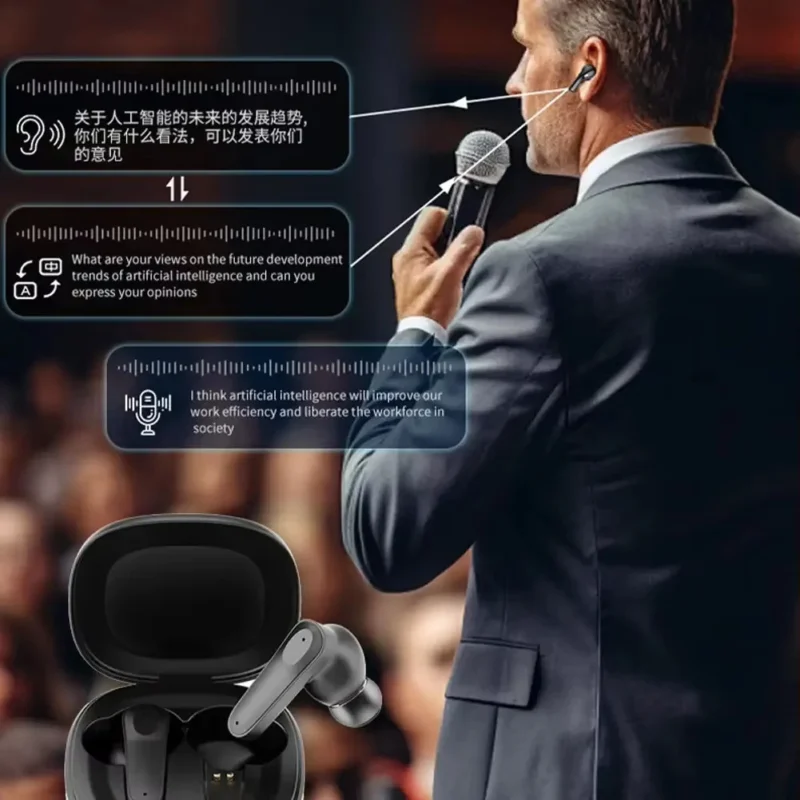 Xiaomi AI Intelligent Translation Bluetooth Headset Support 144 Languages Wireless Earphone In-Ear Business Headphones With APP