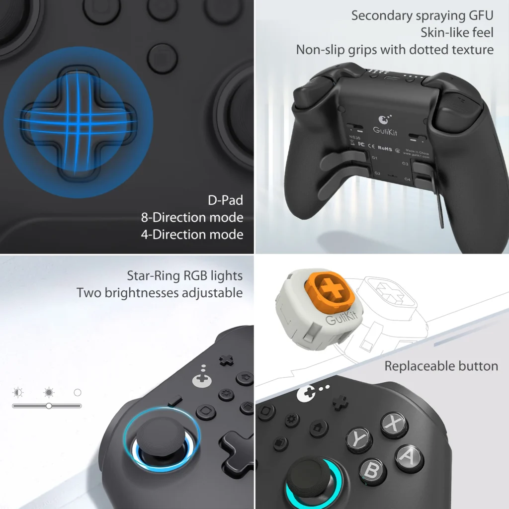GuliKit KK3 MAX Controller NS39 KingKong 3 Wireless Gamepad For Windows Nintendo Switch Android iOS With Hall Effect Joysticks