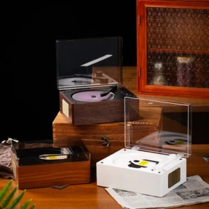 kf-S66d64d02a091477697224e13d1903b99Y Retro CD Player Rechargeable Wireless Bluetooth 5.0 Speaker Portable Home Music Player USB 3.5mm AUX Desktop CD Player for Phone