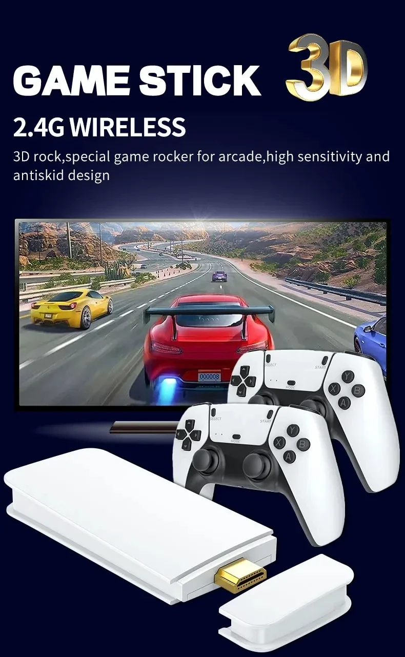 M15 4K Handheld Video Game Console 64G 20000+ Retro Games Wireless Gamepads HD Gaming Multi-Emulator Stick 2 kf S6962a5f83c614f048faa6ae38d57340bB