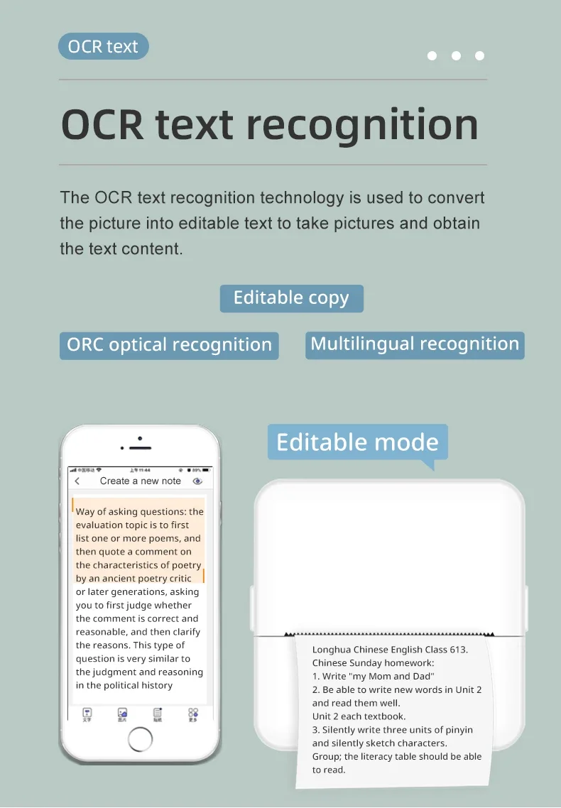 X6 mini HD printer portable sticker label Printer Bluetooth pocket thermal printer with paper for student note inkless printing 8 kf S6c72c4d90bd947d8be25be4319b3f71fJ