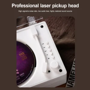 kf-S6f639a35b35a4cd19b4277bf0ba9668bw Retro CD Player Rechargeable Wireless Bluetooth 5.0 Speaker Portable Home Music Player USB 3.5mm AUX Desktop CD Player for Phone