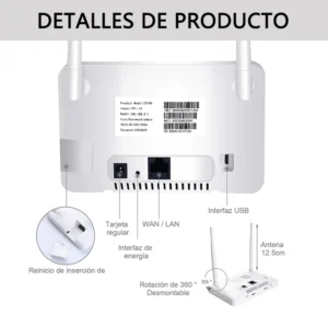 4G Wireless Router 300Mbps 4G Router Wireless Modem External Antenna with Sim Card Slot EU Plug for Home Travel Work