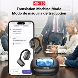 MINISO X30 Wireless Headphones Bluetooth Translation Earbuds Chat Headset Office Travel,real-time Translate Equalizer APP