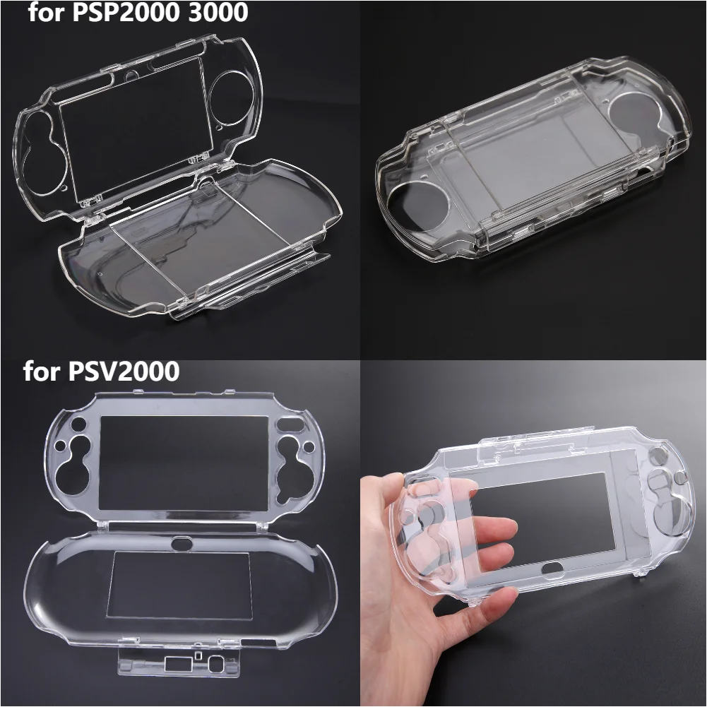 kf-S753b68d8948d40ec9cea7ac03bd752f9u Clear Housing for PSP 2000 3000/PSV 2000 Transparent Hard Carry Cover Case Snap-in Crystal Protector Case Protective Shell