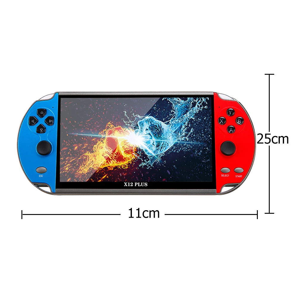 GAMINJA X12 Plus Handheld Game Console 7.1Inch Dual Joystick IPS Screen Video Game Player Built-in 32G TF Card For GBA GBC NES 11 kf S781041b43c0545e3a813baf323cc952by