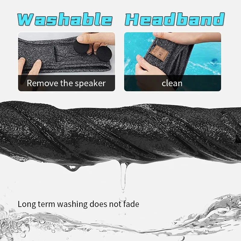 HYE Bluetooth Earphones Sports Sleeping Headband Elastic Wireless Headphones Music Eye Mask Wireless Bluetooth Headset Headband