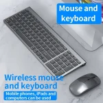 Wireless Keyboard Mouse Bluetooth 5.0 2.4G Combo Rechargeable Full Size Wireless Keyboard For Notebook Laptop Tablet iPad PC