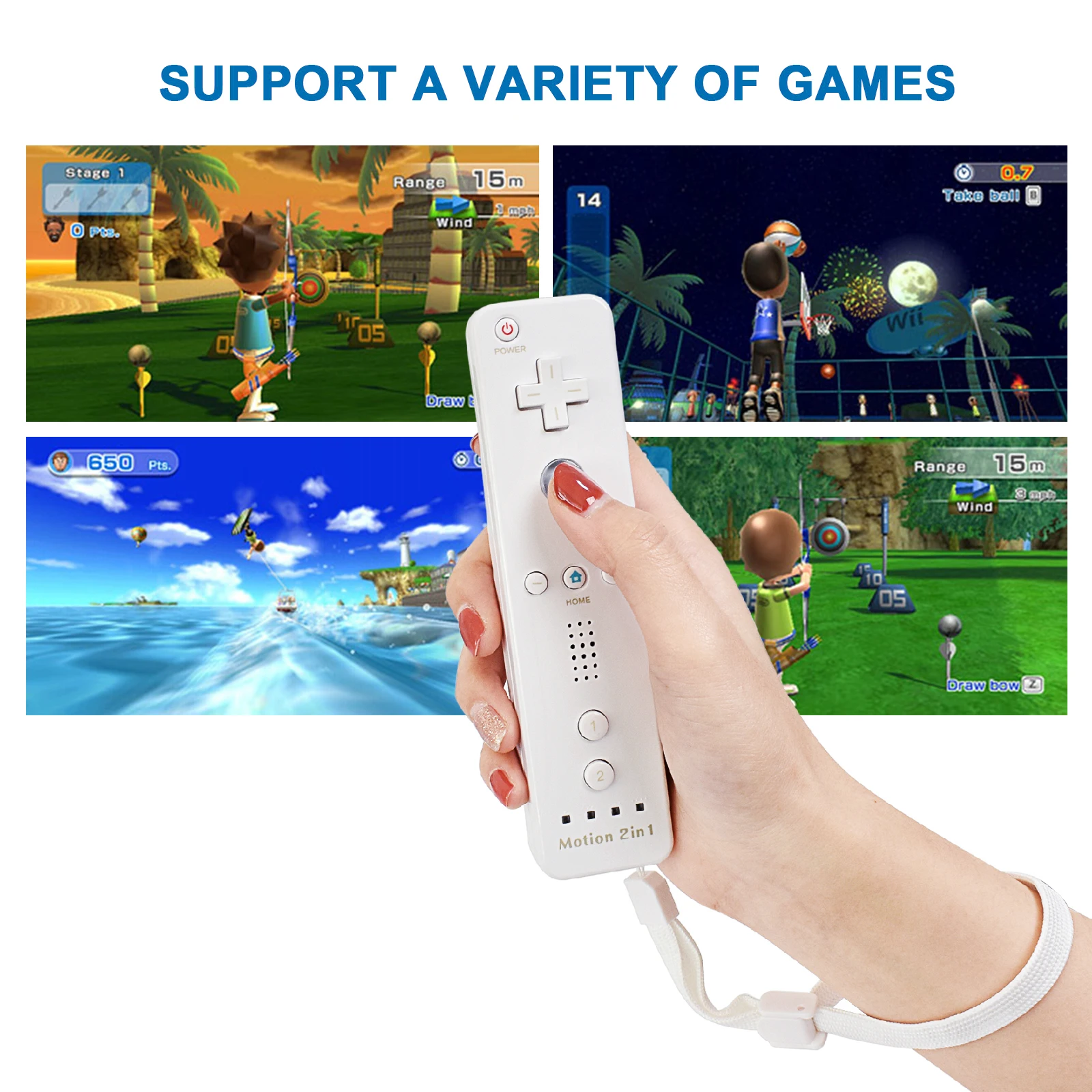 2 in 1 For Nintendo Wii Controller Set Optional Motion Plus Joystick Wireless Remote Gamepad with Silicone Case Video Game 19 kf S8040d318c3c242db9836eaa30dd61283o