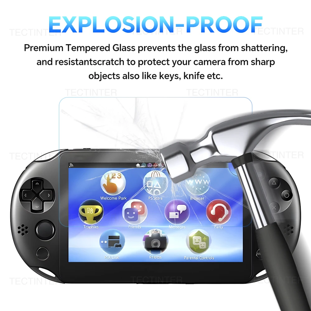 1/2pcs Tempered Glass for Sony PS Vita PSV 1000/PSV 2000 Clear Full HD Screen Protector Front+Back Cover Protective Film Guard