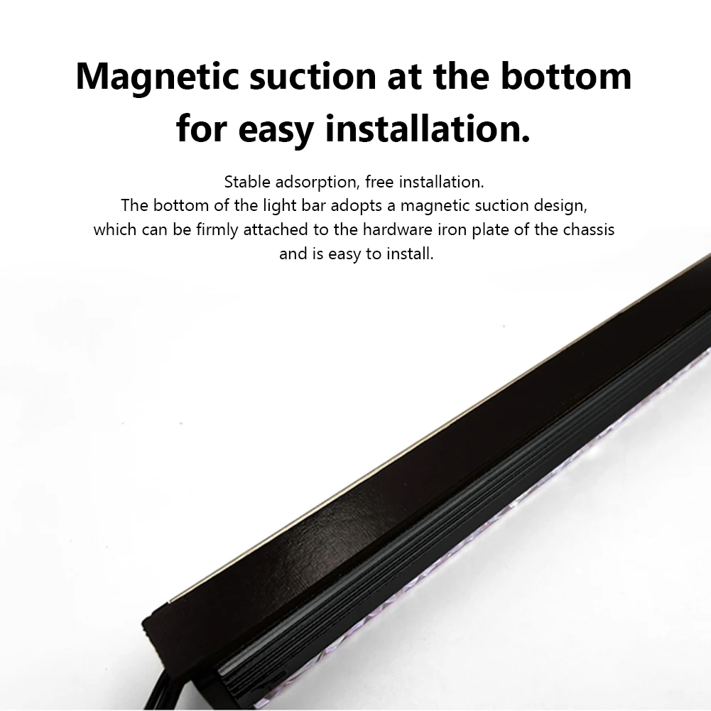 COOLMOON ARGB PC Case LED Strip Magnetic Computer Light Bar 5V/3PIN Small 4Pin ARGB Motherboard Light-Strip DIY Lamp Bar 16 kf S813a6d5ba2eb46c096649ad75dcb41f8g