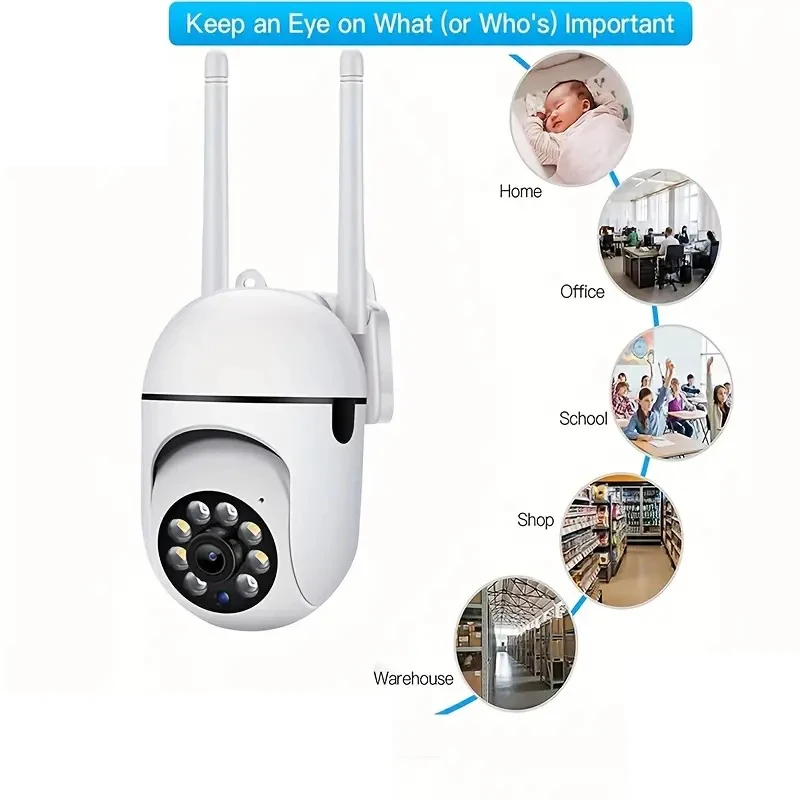 3MP WiFi Camera Home PTZ IP Camera Color Night Audio Wireless Surveillance Camera Auto Home Tracking Security CCTV Camera