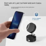 Mobile Phone Vacuum Suction Cup Holder Foldable for iPhone/ Android Kitchen Lazy Vacuum Double Sided Magnetic Bracket
