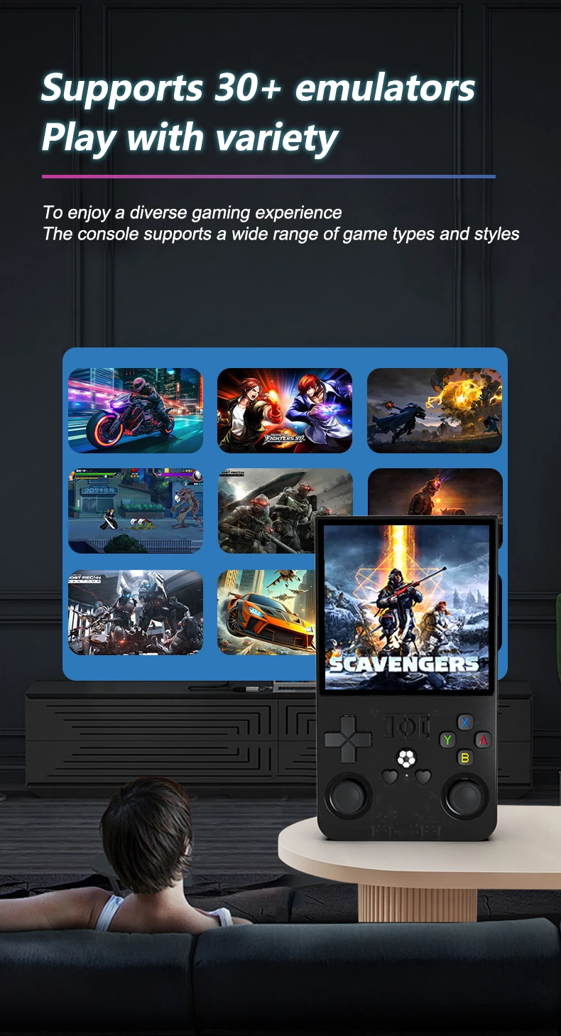 Open Source R36MAX Retro Handheld Video Game Console RK3326 Chip 64/128G Portable Pocket Game Player 4‘’HD Screen Game Console 10 kf S85b46a171a6447ff8d6f658e37d64a65h