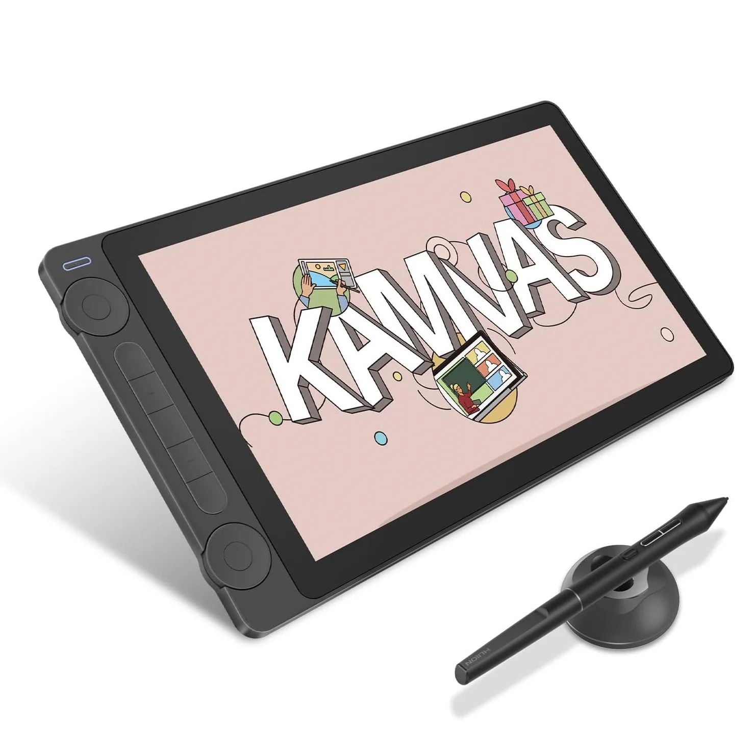 kf-S85fe49a823e24531922bd389848ff130X Huion Kamvas 13 Gen 3 Drawing Display 13.3" Art Tablet+Anti-sparkle Canvas Glass, 99% sRGB, PenTech 4.0 16384 Pen Pressure