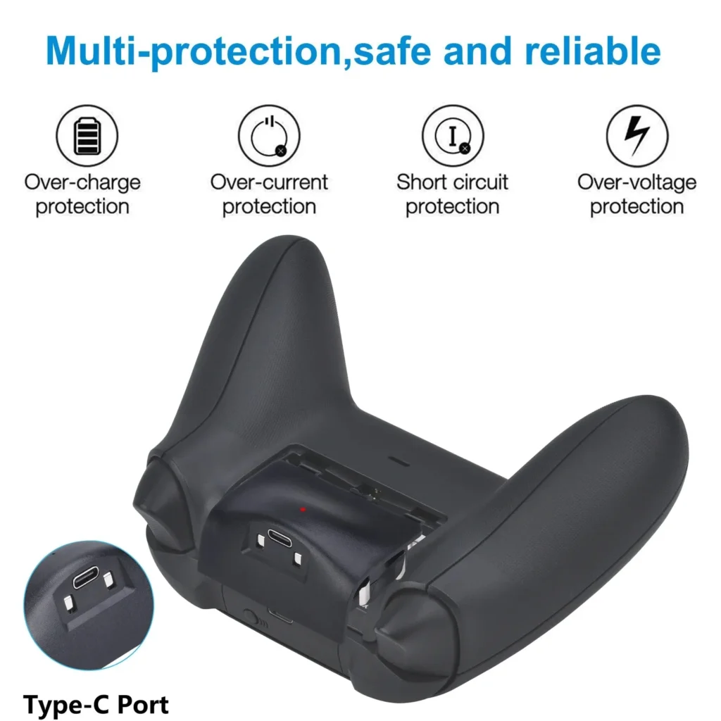 1400mAh Rechargeable Xbox Controller Battery Pack+Type C Cable for Xbox Series X, Xbox Series S Remote Gamepad