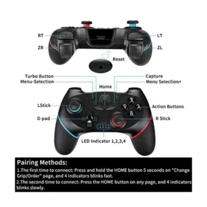 kf-S87fe99deedd140e29aff76a577a95ed7k DATA FROG Wireless Controller Compatible-Nintendo Switch Adjustable Turbo with 6-Axis Vibration Gamepad For PC/NS Lite Console