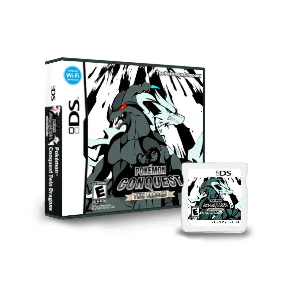 kf-S8a9f9bd379df489da9058f69c868d545a NDS Game Card Pokemon Series Pure Heart Primeval Black 2 Conquest Twin Dragons True Soul USA Version (R4 Card Version)