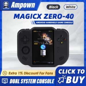 AMPOWN ZERO 40 Video Game Console 4'' IPS Multi-touch Screen Android System A133P Support Wifi Bluetooth Vibration Motor for NDS