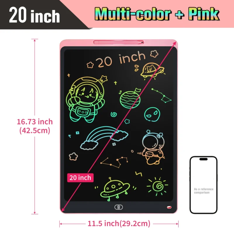 16/20 Inch Writing Board Drawing Tablet for Kids, Large Electronic Drawing Pad with Colorful Screen, Digital Graphic Tablets Toy