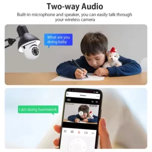 4G WiFi IP Camera E27 Bulb Cam 3MP Wireless Baby Monitor AI Tracking Security Video Surveillance Pet Cam SmartLife Indoor