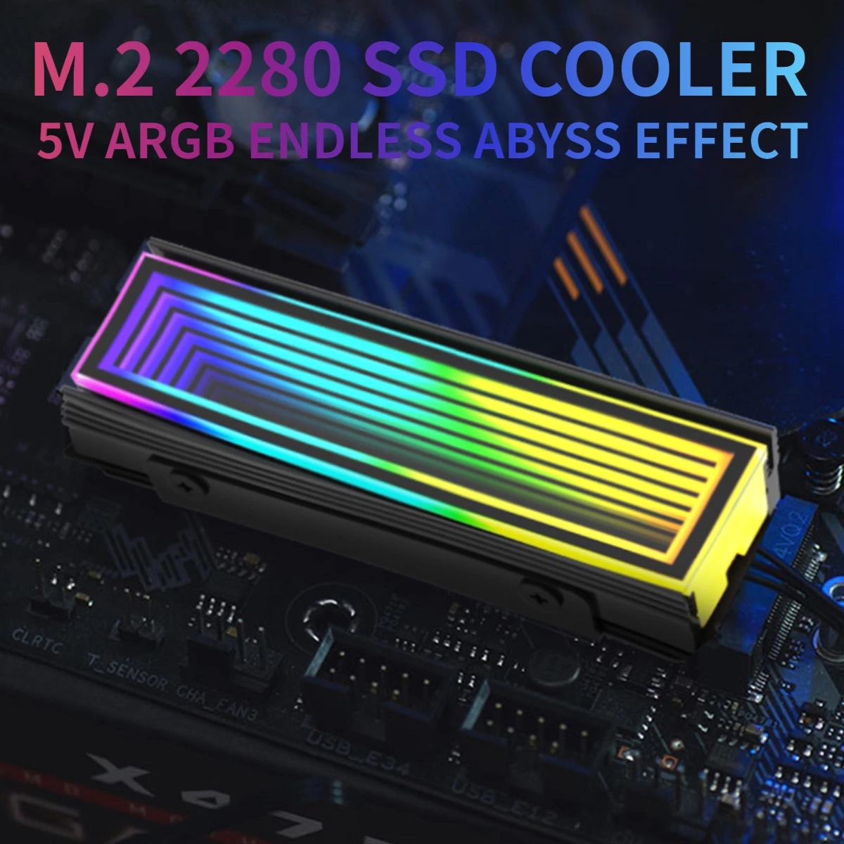 kf-S8c51eddeb2e44ec78e4ed2e92d08f2eda Aluminum ARGB M.2 SSD Hard Disk Heatsink M2 Radiator 5V 3Pin ARGB Aura Sync M.2 2280 NVME Solid State Drive Heatsink Cooler
