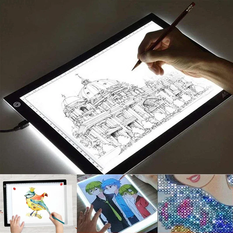 A4/A3/A2 Drawing tablet wacom Digital Graphic Tablet LED Diamond Painting Light Pad Board Portable Board for X-ray film viewer
