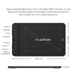 Drawing Tablet XPPen Pen Tablet Deco Mini7V2 with Tilt Function 8 Keys 16384 Levels Graphics Tablet for Android Mac Windows