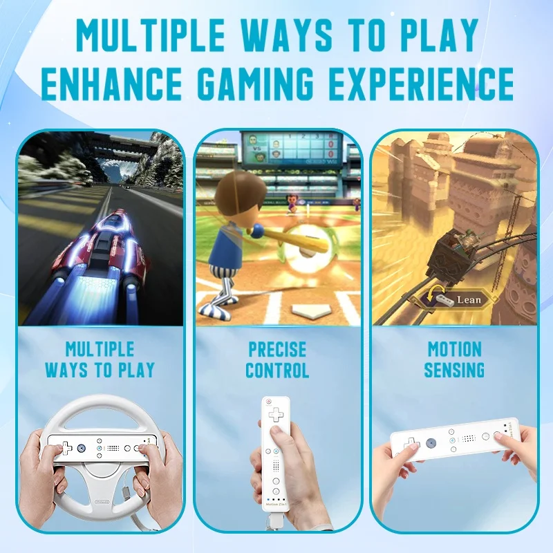 kf-S9240aa7bbcea4592ab07d8006dc49e7eN 2 in 1 For Nintendo Wii Controller Set Optional Motion Plus Joystick Wireless Remote Gamepad with Silicone Case Video Game