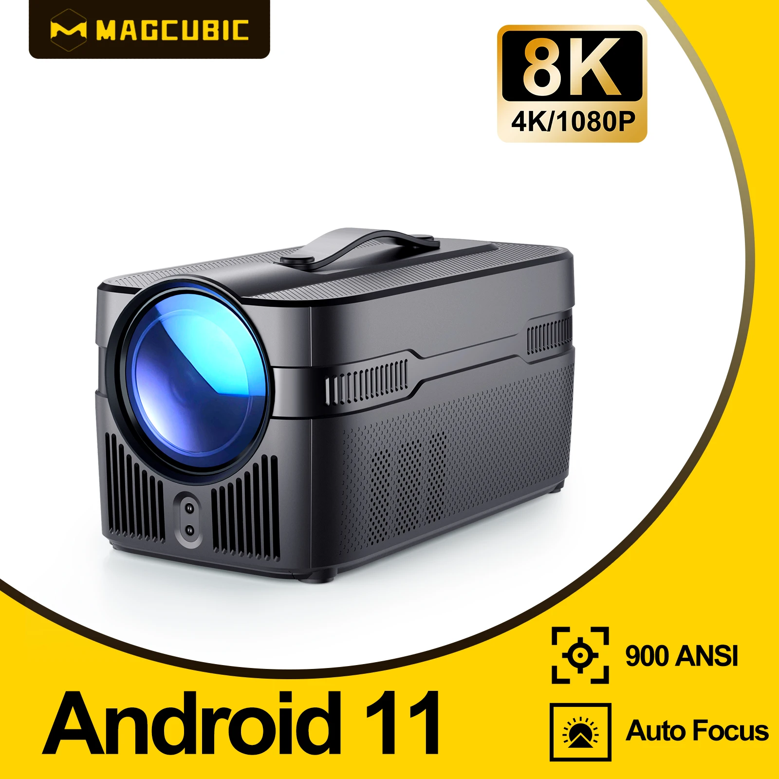 Magcubic 900ANSI HY450 C Auto Focus Projector 8K 1080P Ultra Short Throw Allwinner H716 BT5.4 Auto Offset Home Theater Voice