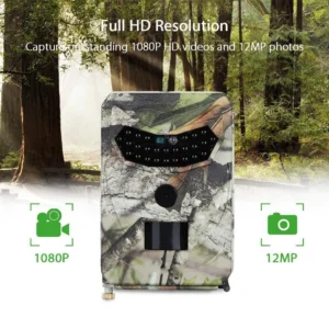 PR100 Trail Camera 940nm Night Vision infrared LED Hunting Camera 12MP Waterproof Wildlife Video Camera Night photo traps