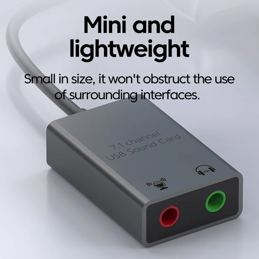 External USB Sound Card USB/Type C to 3.5mm Jack Audio Cable Adapter Microphone Speaker Headphone Sound Card For Laptop MacBook