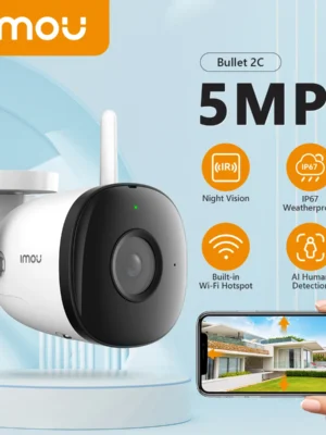 IMOU Outdoor Bullet 2C 5MP Wifi Camera Weatherproof AI Human Detection Outdoor Surveillance ip Camera