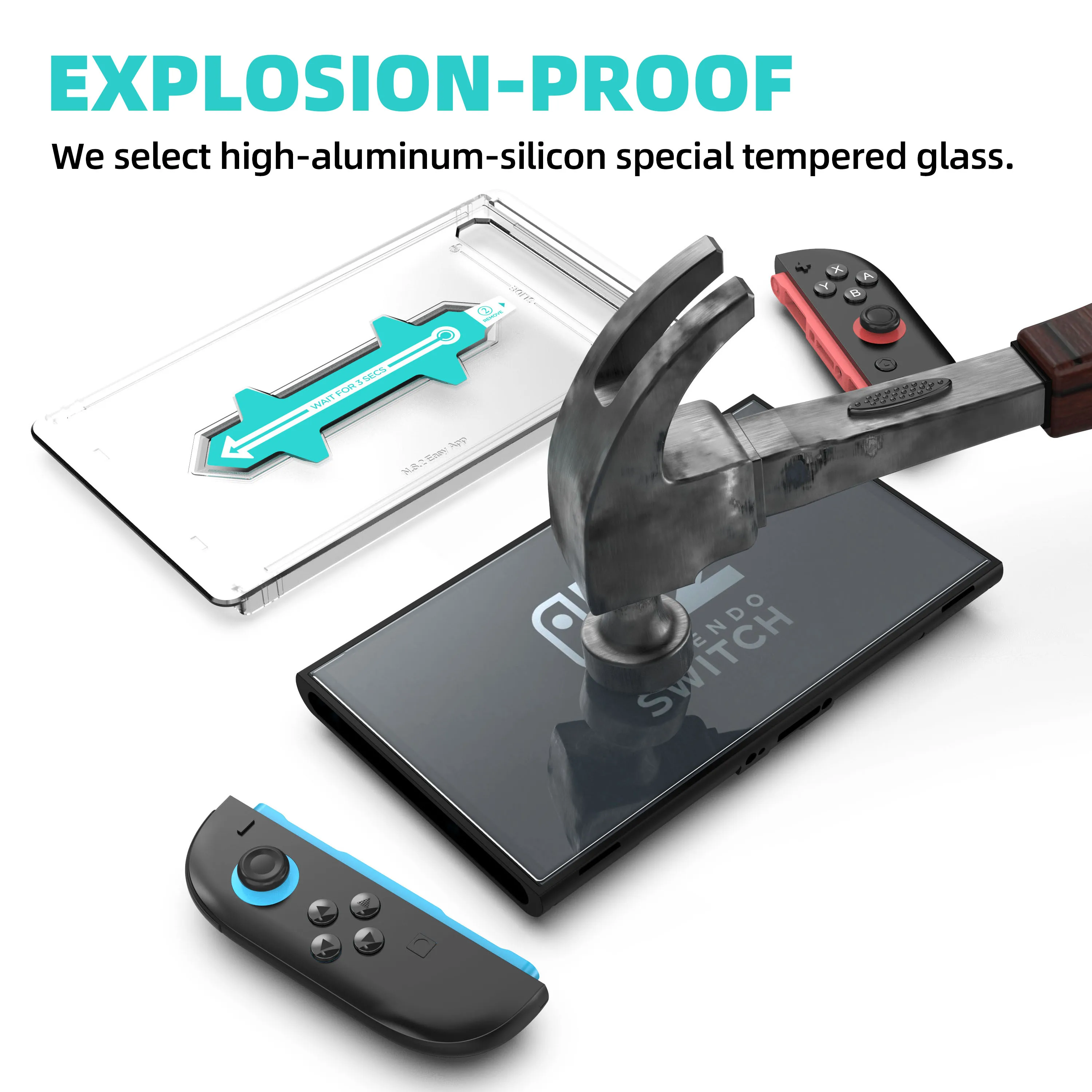 Auto-Alignment Screen Protector for Nintendo Switch 2 OLED Accessories, HD Clear Tempered Glass for Switch2, Bubble Free 4 kf S9c3d70f2bd194be28ac690b2cc963bfeW