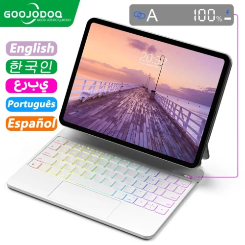 GOOJODOQ Magic Keyboard for iPad Pro 11 iPad Pro 13 2024 Air 6 Air 5 Air 4 Pro 12.9 6th 5th 4th 3rd Gen Multi-Touch Trackpad