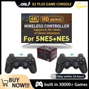 New Classic Video Game Console. Wireless 4K HD Controller. 30000 Games, 50 Simulators. Compatible with PS1, N64 Retro Gaming